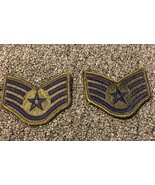 1 PAIR 2 PATCHES 1976-1993 USAF Air Force Rank Patch STAFF SERGEANT E-5 ... - $287.68 MXN