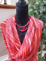 New Directions Women&#39;s Multicolor Tie Dye V-Neck Sleeveless Top Blouse S... - £19.93 GBP