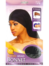 Qfitt Satin Braid Bonnet - Black (00179) - $7.99