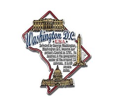 Washington, D.C. Information State Magnet by Classic Magnets, 2.9&quot; x 3.5&quot;, Colle - £3.69 GBP