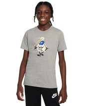 Nike Boys&#39; NSW Baseball T-Shirt Dk Grey Heather, Small - Boy&#39;s Athletic ... - $14.96