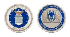 AIR FORCE SENIOR MASTER SERGEANT 1.75&quot; USAF CHALLENGE COIN - £29.53 GBP