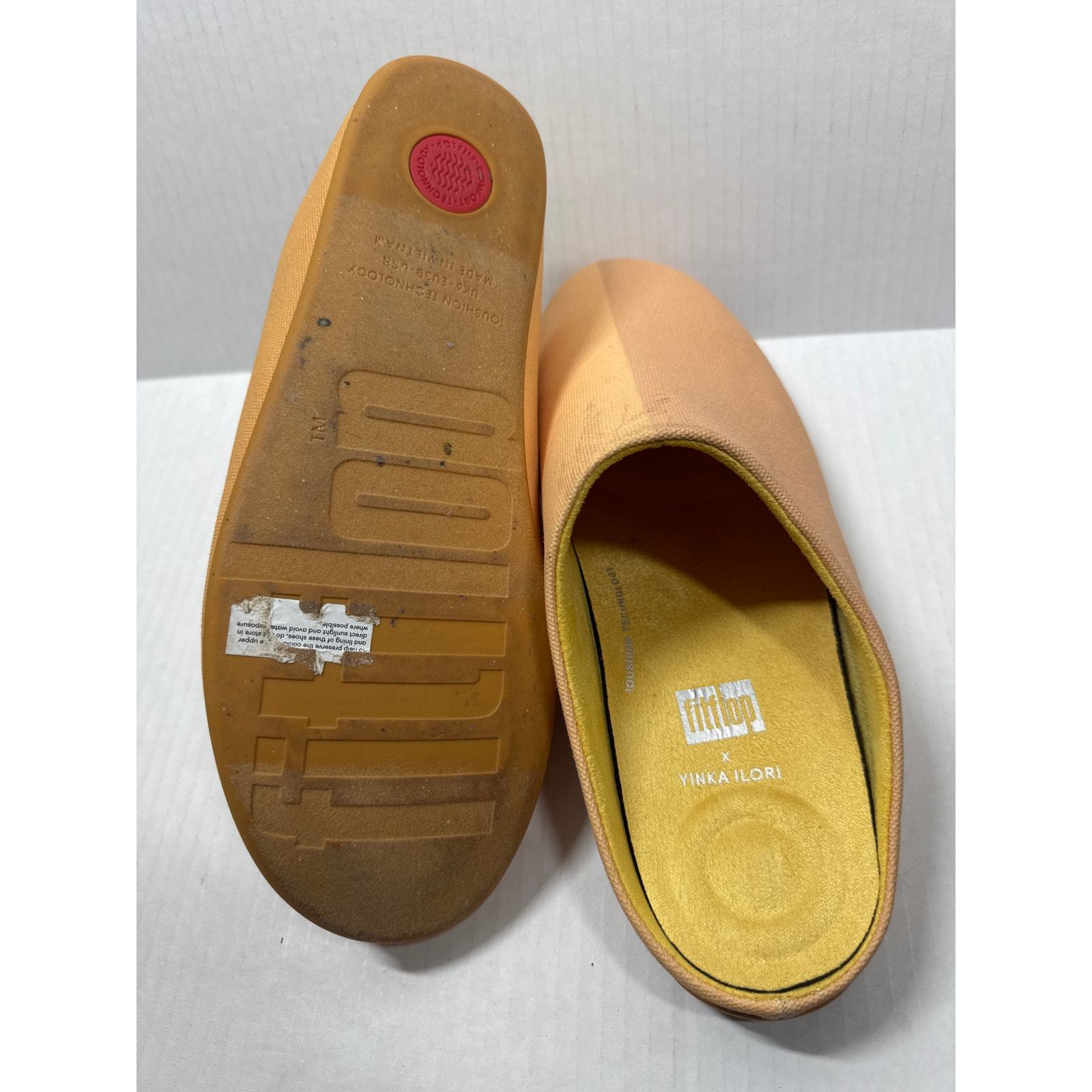 FitFlop Chrissie X Yinka Ilori Slippers Golden Apricot Sunburst Womens Size 8 Item image 4
