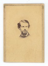 Antique Trimmed CDV Circa 1860s Dashing Young Man With Goatee Beard in Suit - £8.84 GBP
