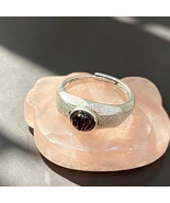 925 Silver Super Seven Crystal Ring 6mm Brushed Band Adjustable Melody S... - $52.99