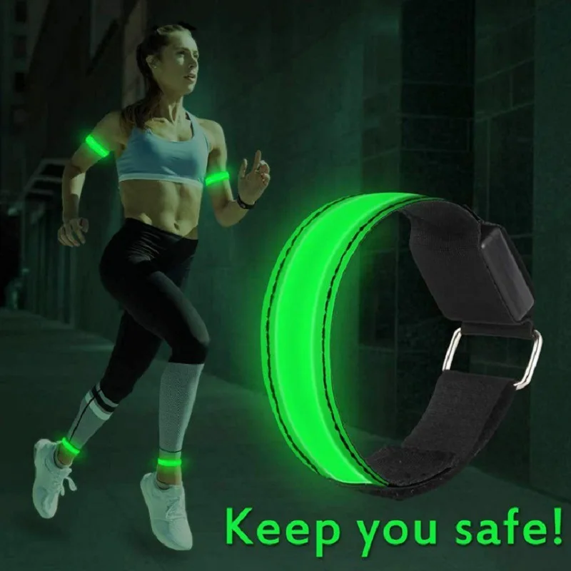 USB Charging Night Armband Light LED Running USB Rechargeable Arm Belt Various - £8.44 GBP