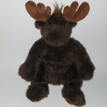 BABW Dark Brown Moose Plush 14&quot; Build-A-Bear Workshop Stuffed Reindeer C... - £19.74 GBP