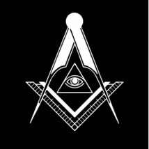 Freemason Mason Masonic Illuminati Eye Vinyl Decal Sticker 5&quot; Choose Style - £3.13 GBP