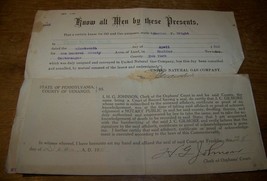 1910 OIL GAS LAND LEASE CATTARAUGUS COUNTY NY LEGAL DOCUMENT VENANGO PA - £7.77 GBP