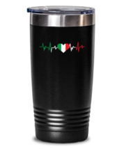 20 oz Tumbler Stainless Steel Insulated  Funny Italian Heartbeat travel  - £25.88 GBP