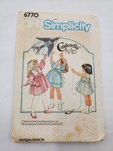 Simplicity 6770 Sewing Pattern Girls Cinderella Dress Vintage Cut Size 2-3-4 - £6.25 GBP