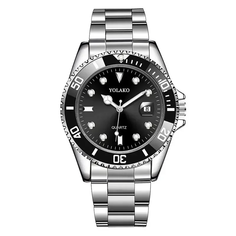 Men Watch Luxury Quartz Watch Business Watches Blue Dial Calendar Men St... - £12.88 GBP