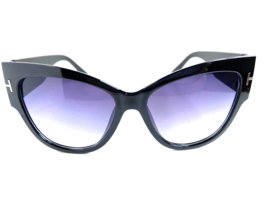 New Fashionista Oversized Elegant Black W/Purple Lens Cats Eye Womens Sunglasses - £8.11 GBP