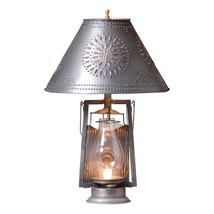 Farmer's Lamp with Shade in Antique Tin image 2