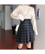 Black Plaid Midi Skirt Outfit Women Plus Size Pleated Plaid Skirts - $54.58 CAD