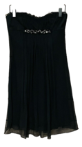 New BCBG Maxazria 100% Silk Sleeveless Dress Size 0 XS Black Party - AC - £17.39 GBP
