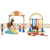 Schleich Farm World Pony Agility Training 41-piece Horse Playset for Kids Ages 3 - £43.95 GBP