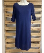 Lilly Pulitzer Navy Blue 100% Pima Cotton Shift Preppy Dress Size Small ... - $34.24 CAD