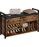 IRONCK Shoe Storage Bench, Entryway Bench with Lift Top Storage Box, Met... - £104.73 GBP