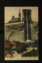 Vintage France Postcard Colorized Marseille Ascenseurs Incline Notre Dame - £5.97 GBP