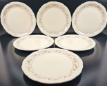 6 Syracuse China Winthrop Brown Flower Dinner Plates Set Vintage Restuar... - $69.17