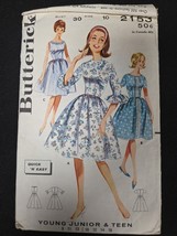 Butterick Sewing Pattern #2153 Juniors Dress Size 10 Bust 30 1950s Vinta... - $9.95