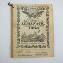 Vintage 1935 Old Farmer&#39;s Almanac John Gruber Hagerstown Town &amp; Country Almanack - £13.62 GBP