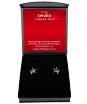 Sword Collector Mom Earrings Birthday Gifts - Turtle Ear Rings Jewelry P... - $49.95