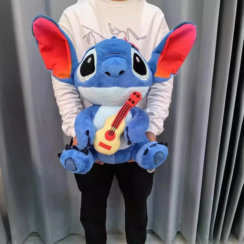 30 cm Lilo and Stitch Disney Plush Guitar Music Cute Anime Stich Doll Stuffed Pi - £17.24 GBP