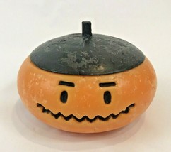 Halloween Jack O Lantern Candle Large Lidded Smiling Wax Decoration 9x8 ... - £11.94 GBP