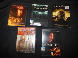 Lot of Horror/Thriller DVDs Unfaithful,Monster,The Collector,Red Dragon - $11.99