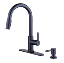 Glacier Bay 1008-022-764 Paulina Kitchen Faucet with Soap Dispenser - Black - $79.90