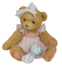 Cherished Teddies Amy Bear 1992 with Hearts 910732 &quot;Hearts Quilted with Love&quot; - £3.99 GBP