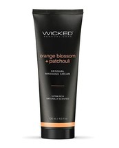 Wicked Sensual Care Orange Blossom &amp; Patchouli Massage Cream 4 Oz - £10.99 GBP