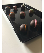 7&quot; x 12&quot; black acrylic candy trays - 10 trays per package - $139.14