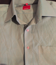 Azzaro button close shirt men size XL long sleeve blue - £11.09 GBP