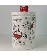 Cookie Jar Dog Treats Container Disney Pluto Holiday Christmas White Red... - $45.96 CAD