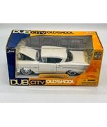 1:24 Jada Toys *DUB CITY OLDSKOOL* Lowenhart White 1958 Chevy Impala Low... - $49.49