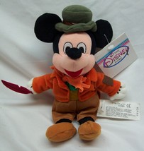 Disney Store MICKEY MOUSE AS BOB CRATCHIT 10&quot; BEAN BAG STUFFED ANIMAL NEW - $18.32