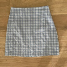 Brandy Melville Cara Skirt - Plaid Print, Blue/White XS - $19.99