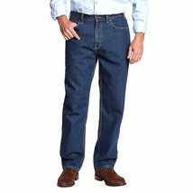 NEW Kirkland Signature Mens Relaxed Fit Cotton Blue Heavy-Duty Jeans Pants 34x30 - £14.62 GBP