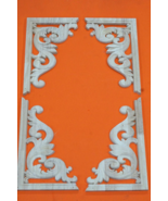 4 Wood Carved Corner Onlay Applique Frame Moulding Molding Shelf Wall Tr... - $439.93 MXN