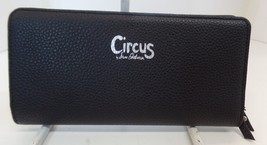 Circus by Sam Edelman Black Bi Fold Wallet Vegan Leather Wristlet New  4&quot;x8&quot; - £11.74 GBP