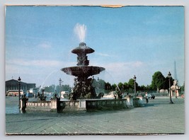 Place de la Concorde 1988 n 134 Vtg Postcard unp Paris France Street fou... - $4.88