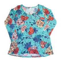 Lularoe Lynnae Women&#39;s Size XL Floral Top Long Sleeve Shirt - £13.42 GBP