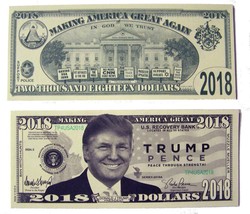 25 Bills Of Fake Trick Donald Trump / Pence Dollar Bill Play Money Dollars - £5.27 GBP
