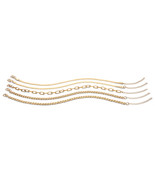 PalmBeach Jewelry Goldtone Ankle Bracelet Set 9&quot; Length - £21.62 GBP