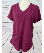 NWT Koi Basic Scrub Top size Medium Style 373-061 Wine Becca Nursing Shirt - €23,33 EUR