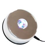 Ebros Rotating Colorful 7 LED Light Mirror Display Base for Crystal Acry... - $308.45 MXN