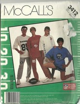 McCall&#39;s Sewing Pattern 3412 Unisex NFL Nightshirt Top Pants Shorts Size... - $9.99